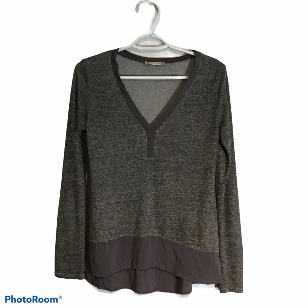 Altar’d State Gray Light Knit Long Sleeve Top S